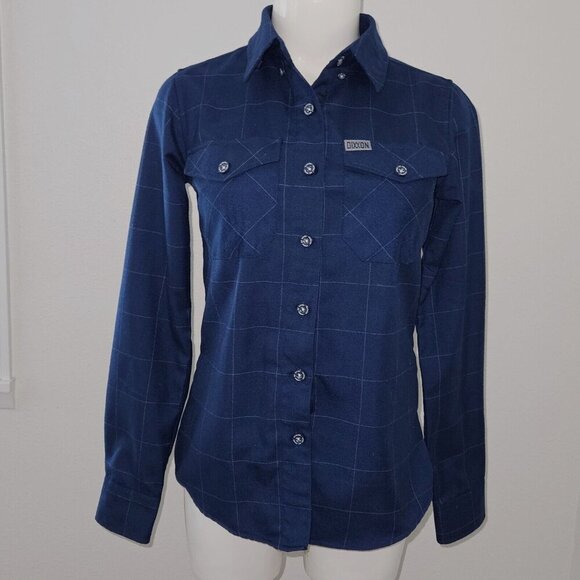 Dixxon Flannel Company The Myers Blue Plaid Shirt Button Front Women's Small - Picture 1 of 10